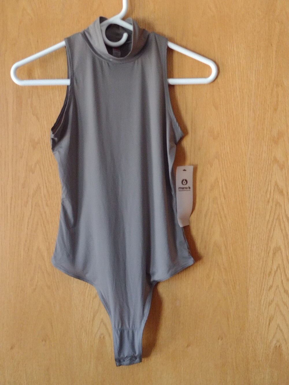 Mono B Mock Neck Silky Bodysuit Size Small